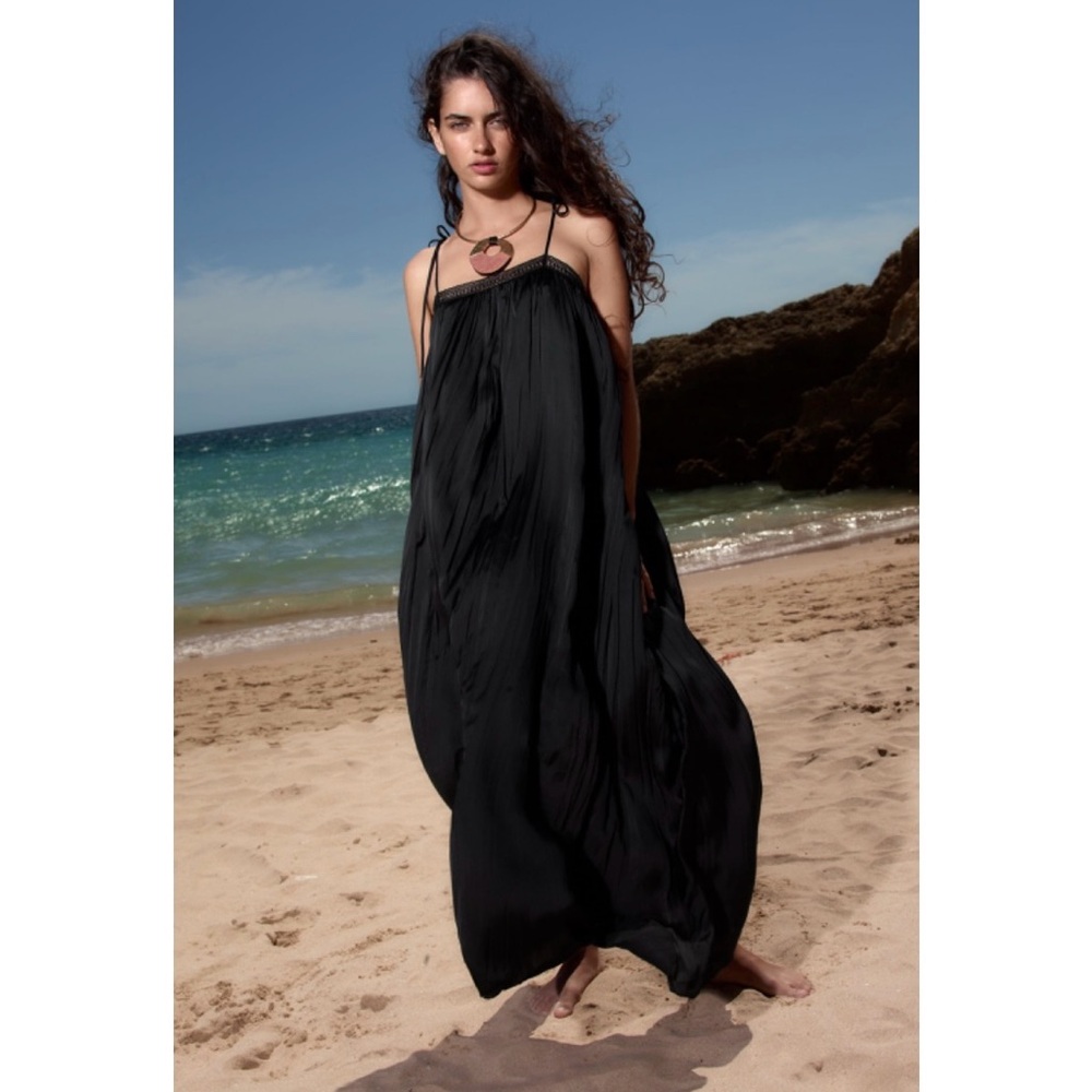 Zara satin dress. Casual and cool.